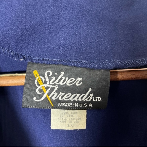 Vintage Silver Threads Women’s Colorful Striped Vest size 1X - Picture 4 of 9